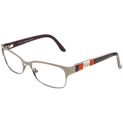 Gucci Women's Eyeglasses GG 4214 9S5 Shiny Gunmetal/Gray Rectangular Frame Italy 54[]16 135