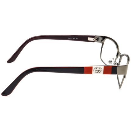 Gucci Women's Eyeglasses GG 4214 9S5 Shiny Gunmetal/Gray Rectangular Frame Italy 54[]16 135