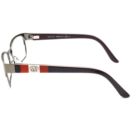 Gucci Women's Eyeglasses GG 4214 9S5 Shiny Gunmetal/Gray Rectangular Frame Italy 54[]16 135