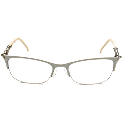 Gucci Women's Eyeglasses GG 4237 CQW White Half Rim Frame Italy 52[]17 130