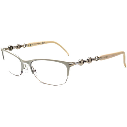 Gucci Women's Eyeglasses GG 4237 CQW White Half Rim Frame Italy 52[]17 130