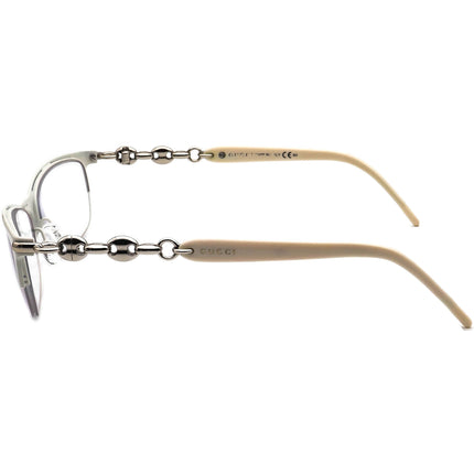 Gucci Women's Eyeglasses GG 4237 CQW White Half Rim Frame Italy 52[]17 130