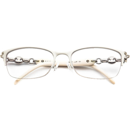 Gucci Women's Eyeglasses GG 4237 CQW White Half Rim Frame Italy 52[]17 130