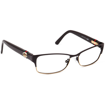Gucci Women's Eyeglasses GG 4244 0ZJ Brown&Gold Browline Frame Italy 53[]16 135
