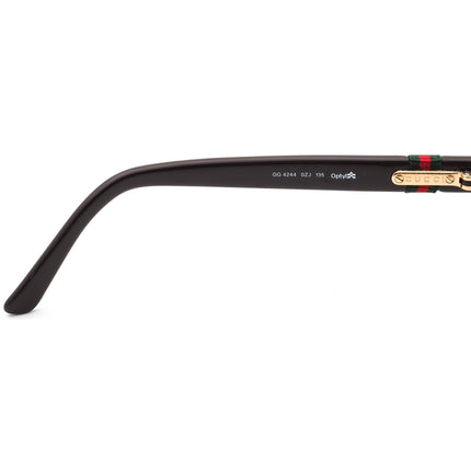 Gucci Women's Eyeglasses GG 4244 0ZJ Brown&Gold Browline Frame Italy 53[]16 135