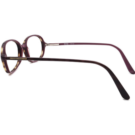 Hugo Boss Women's Eyeglasses HB11527 VO Tortoise on Purple Oval Frame Italy 52[]16 140