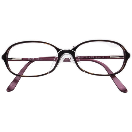 Hugo Boss Women's Eyeglasses HB11527 VO Tortoise on Purple Oval Frame Italy 52[]16 140