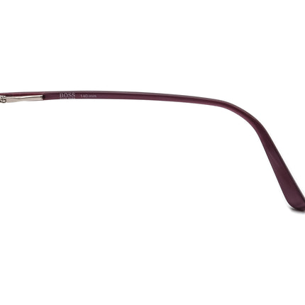 Hugo Boss Women's Eyeglasses HB11527 VO Tortoise on Purple Oval Frame Italy 52[]16 140