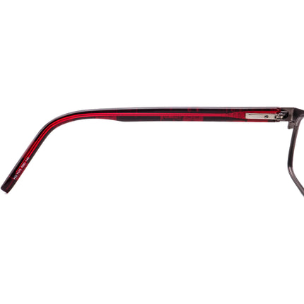 Hugo Boss Eyeglasses HG 1075 R80 Gunmetal/Black on Red Rectangular Frame 56[]18 145
