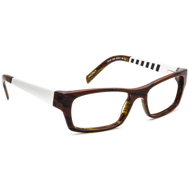 JF Rey Eyeglasses JF1181 9242 Brown and White Rectangular Frame 52[]15 135