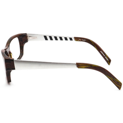 JF Rey Eyeglasses JF1181 9242 Brown and White Rectangular Frame 52[]15 135