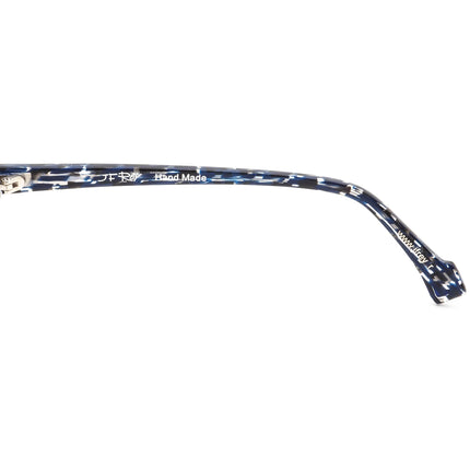 JF Rey Women's Eyeglasses JF 1340 2000 Blue & Black on Crystal B-Shape Frame 50[]19 143 Handmade