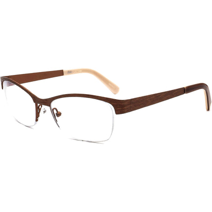 JF Rey Eyeglasses PM006 9590 Petite Striped Brown Half Rim Metal Frame 49[]17 127