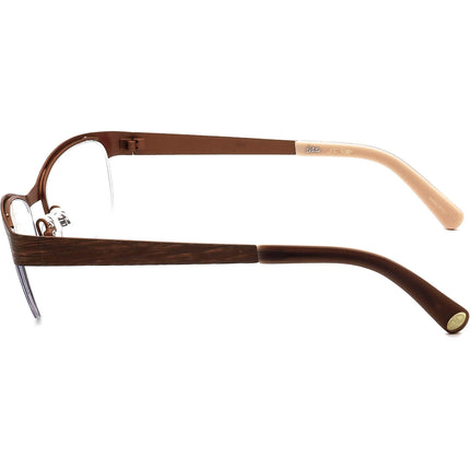 JF Rey Eyeglasses PM006 9590 Petite Striped Brown Half Rim Metal Frame 49[]17 127
