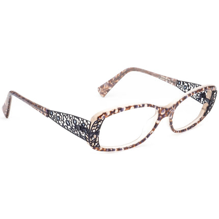 Jean Lafont Women's Eyeglasses Epopee 762 Purple Marble Rhinestones Rectangular Frame 53[]13 132