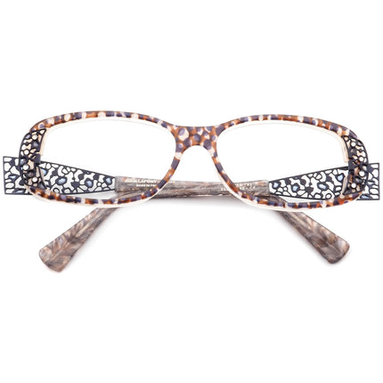 Jean Lafont Women's Eyeglasses Epopee 762 Purple Marble Rhinestones Rectangular Frame 53[]13 132