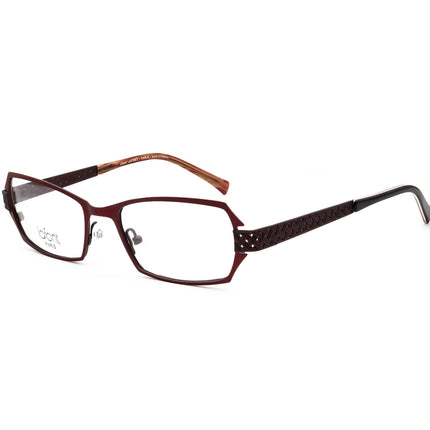 Jean Lafont Women's Eyeglasses Helene 628 Matte Red&Brown Rectangular Metal Frame France 52[]18 133