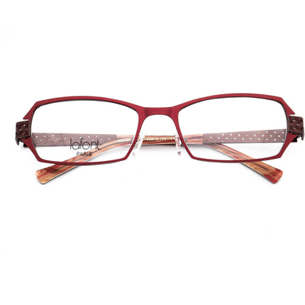 Jean Lafont Women's Eyeglasses Helene 628 Matte Red&Brown Rectangular Metal Frame France 52[]18 133