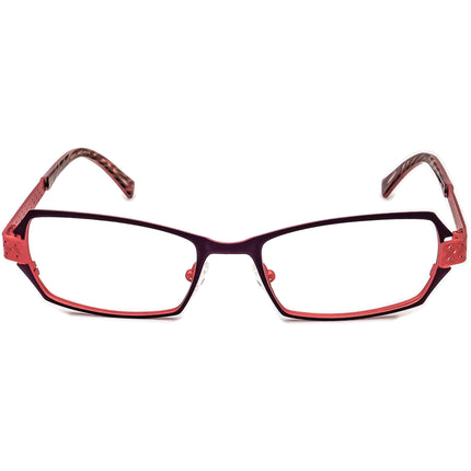 Jean Lafont Women's Eyeglasses Helene 762 Purple/Red Rectangular Metal Frame France 52[]18 133