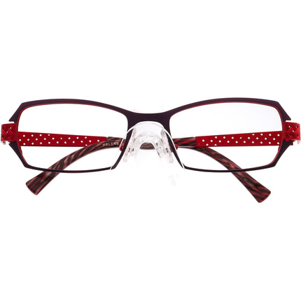 Jean Lafont Women's Eyeglasses Helene 762 Purple/Red Rectangular Metal Frame France 52[]18 133
