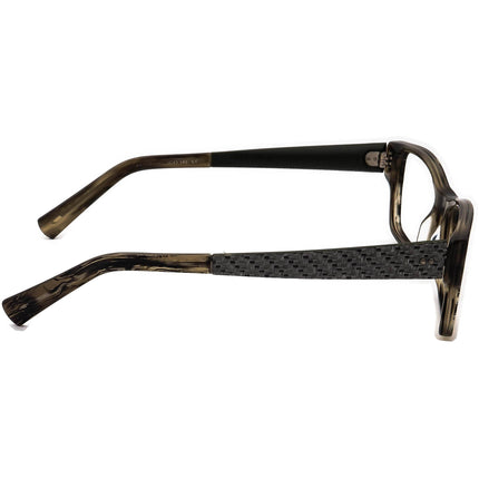 Jean Lafont Eyeglasses Horde 431 Carbon Fiber Striped Green Rectangular Frame France 55[]15 145