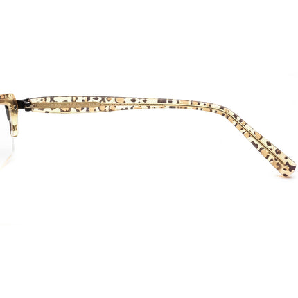 Jean Lafont Women's Eyeglasses Indigo 380 Leopard Print&Black Half Rim Frame France 51[]18 135