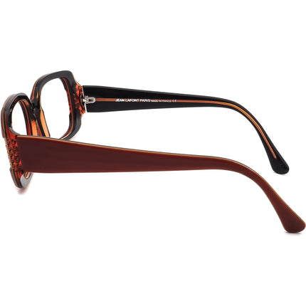 Jean Lafont Women's Eyeglasses Jewel 164 Red on Black Rhinestones Rectangular Frame France 51[]16 135