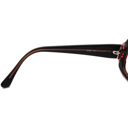 Jean Lafont Women's Eyeglasses Jewel 164 Red on Black Rhinestones Rectangular Frame France 51[]16 135