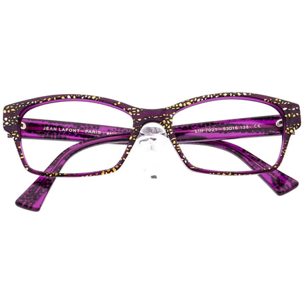 Jean Lafont Women's Eyeglasses Lin 7021 Purple with Gold & Silver Glitters B-Shape Frame France 53[]16 138