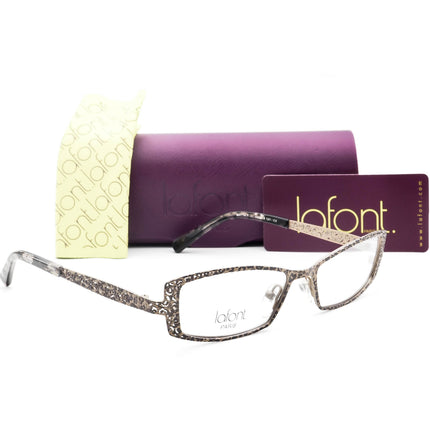 Jean Lafont Women's Eyeglasses Mayfair 030 Brown Leopard Rectangular Metal Frame France 51[]16 125
