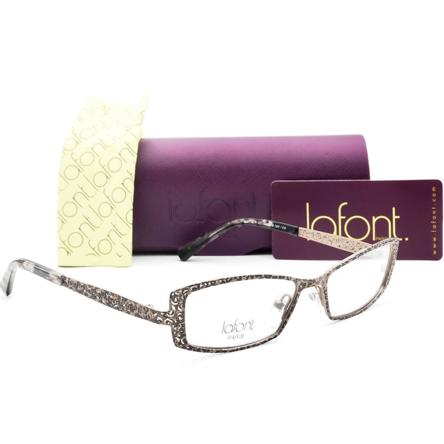 Jean Lafont Women's Eyeglasses Mayfair 030 Brown Leopard Rectangular Metal Frame France 51[]16 125