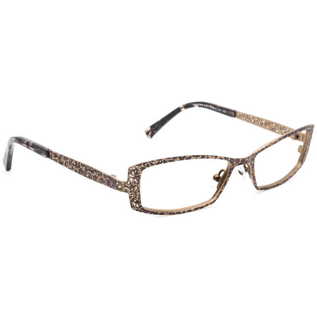 Jean Lafont Women's Eyeglasses Mayfair 030 Brown Leopard Rectangular Metal Frame France 51[]16 125