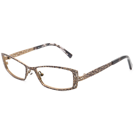Jean Lafont Women's Eyeglasses Mayfair 030 Brown Leopard Rectangular Metal Frame France 51[]16 125