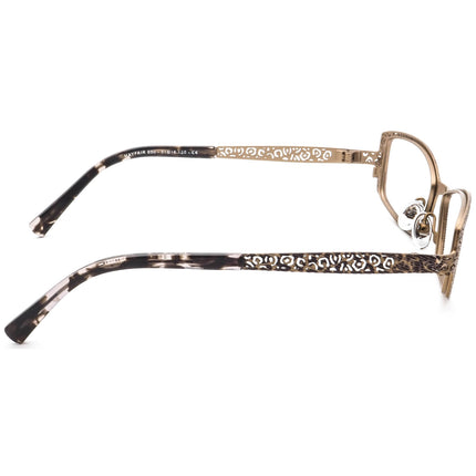 Jean Lafont Women's Eyeglasses Mayfair 030 Brown Leopard Rectangular Metal Frame France 51[]16 125