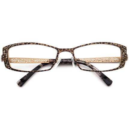 Jean Lafont Women's Eyeglasses Mayfair 030 Brown Leopard Rectangular Metal Frame France 51[]16 125