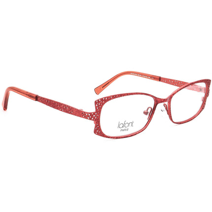 Jean Lafont Women's Eyeglasses Nereide 6019 Red Rectangular Metal Frame France 51[]16 128