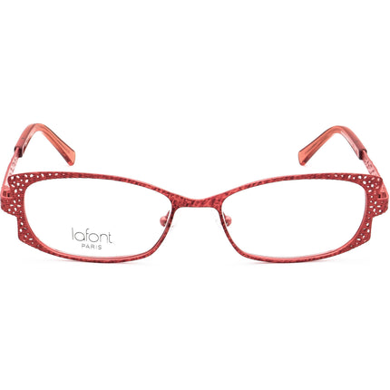 Jean Lafont Women's Eyeglasses Nereide 6019 Red Rectangular Metal Frame France 51[]16 128
