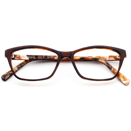 Jean Lafont Women's Eyeglasses Oceane 563 Brown on Marble Brown Semi Cat Eye Frame France 51[]15 138