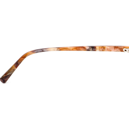 Jean Lafont Women's Eyeglasses Oceane 563 Brown on Marble Brown Semi Cat Eye Frame France 51[]15 138