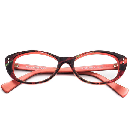 Jean Lafont Women's Eyeglasses Olympe 1011 Salmon Havana Cat Eye Frame France 48[]15 130