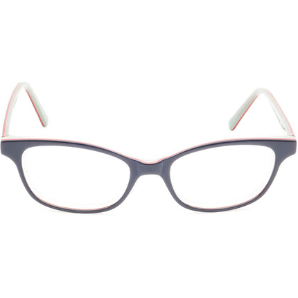 Jean Lafont Women's Eyeglasses Regard 3043 Navy Blue on Green Rectangular Frame France 49[]16 138
