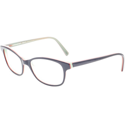 Jean Lafont Women's Eyeglasses Regard 3043 Navy Blue on Green Rectangular Frame France 49[]16 138