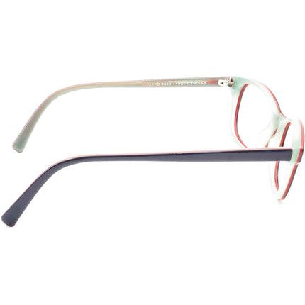 Jean Lafont Women's Eyeglasses Regard 3043 Navy Blue on Green Rectangular Frame France 49[]16 138