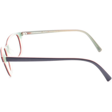 Jean Lafont Women's Eyeglasses Regard 3043 Navy Blue on Green Rectangular Frame France 49[]16 138