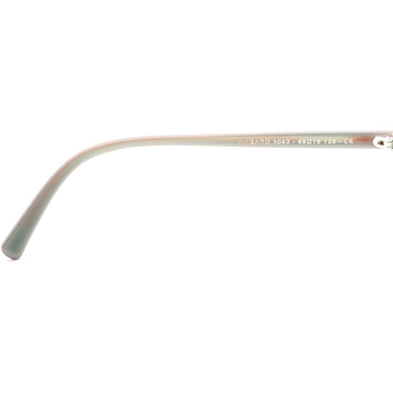 Jean Lafont Women's Eyeglasses Regard 3043 Navy Blue on Green Rectangular Frame France 49[]16 138