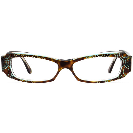 Jean Lafont Women's Eyeglasses Vamp 675 Havana on Teal Rectangular Frame France 54[]14 140