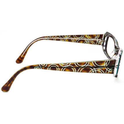 Jean Lafont Women's Eyeglasses Vamp 675 Havana on Teal Rectangular Frame France 54[]14 140