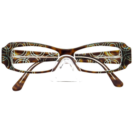 Jean Lafont Women's Eyeglasses Vamp 675 Havana on Teal Rectangular Frame France 54[]14 140