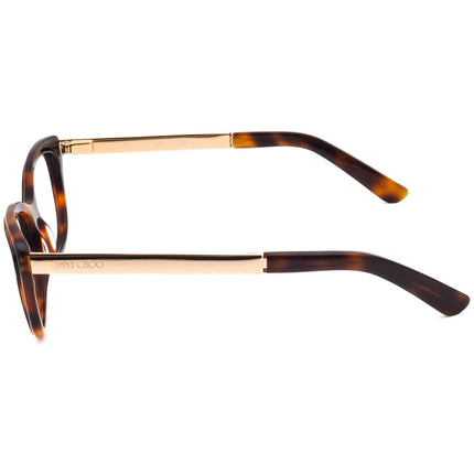 Jimmy Choo Women's Eyeglasses JC126 224 Black & Havana/Gold Cat Eye Frame Italy 53[]15 140