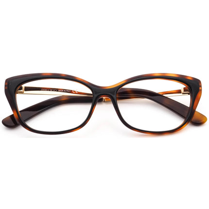 Jimmy Choo Women's Eyeglasses JC126 224 Black & Havana/Gold Cat Eye Frame Italy 53[]15 140